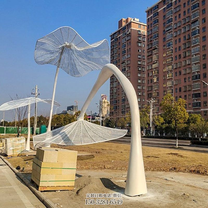 街景小品提供-商场素材-抽象凉亭雕塑