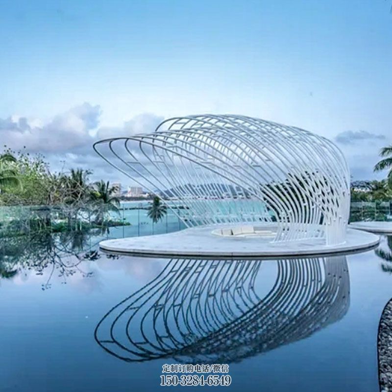 彩钢制作制造商-公园文化-廊柱雕塑抽象
